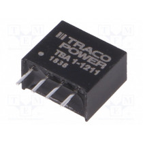 TBA 1-1211; Converter: DC/DC; 1W; Uin: 10.8÷13.2V; Uout: 5VDC; Iout: 200mA; SIP4; TRACO POWER TBA 1-1211; Converter: DC/DC; 1W; Uin: 10.8÷13.2V; Uout: 5VDC; Iout: 200mA; SIP4; TRACO POWER