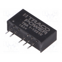 TBA 1-1221E; Converter: DC/DC; 1W; Uin: 10.8÷13.2V; Uout: 5VDC; Uout2: -5VDC; SIP7; TRACO POWER TBA 1-1221E; Converter: DC/DC; 1W; Uin: 10.8÷13.2V; Uout: 5VDC; Uout2: -5VDC; SIP7; TRACO POWER