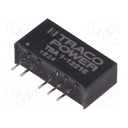 TBA 1-1221E; Converter: DC/DC; 1W; Uin: 10.8÷13.2V; Uout: 5VDC; Uout2: -5VDC; SIP7; TRACO POWER TBA 1-1221E; Converter: DC/DC; 1W; Uin: 10.8÷13.2V; Uout: 5VDC; Uout2: -5VDC; SIP7; TRACO POWER