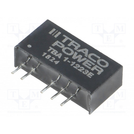 TBA 1-1223E; Converter: DC/DC; 1W; Uin: 10.8÷13.2V; Uout: 15VDC; Uout2: -15VDC; TRACO POWER TBA 1-1223E; Converter: DC/DC; 1W; Uin: 10.8÷13.2V; Uout: 15VDC; Uout2: -15VDC; TRACO POWER