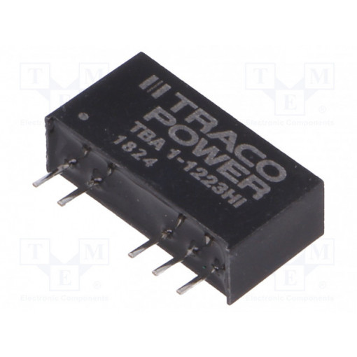 TBA 1-1223HI; Converter: DC/DC; 1W; Uin: 10.8÷13.2V; Uout: 15VDC; Uout2: -15VDC; TRACO POWER TBA 1-1223HI; Converter: DC/DC; 1W; Uin: 10.8÷13.2V; Uout: 15VDC; Uout2: -15VDC; TRACO POWER