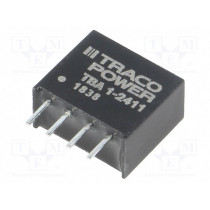 TBA 1-2411; Converter: DC/DC; 1W; Uin: 21.6÷26.4V; Uout: 5VDC; Iout: 200mA; SIP4; TRACO POWER TBA 1-2411; Converter: DC/DC; 1W; Uin: 21.6÷26.4V; Uout: 5VDC; Iout: 200mA; SIP4; TRACO POWER