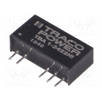 TBA 1-2422HI; Converter: DC/DC; 1W; Uin: 21.6÷26.4V; Uout: 12VDC; Uout2: -12VDC; TRACO POWER
