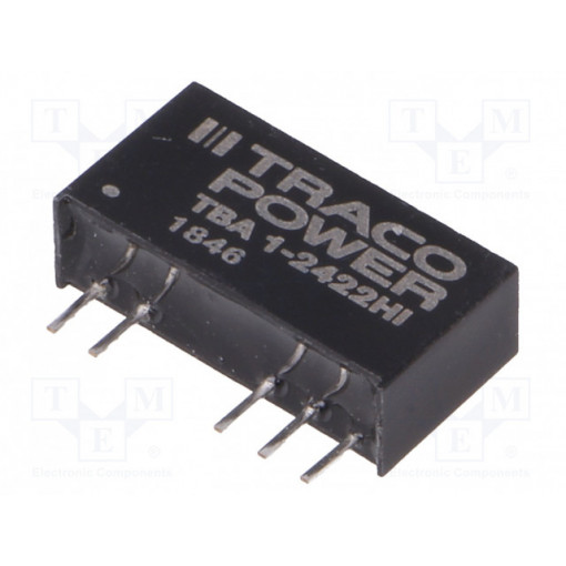 TBA 1-2422HI; Converter: DC/DC; 1W; Uin: 21.6÷26.4V; Uout: 12VDC; Uout2: -12VDC; TRACO POWER
