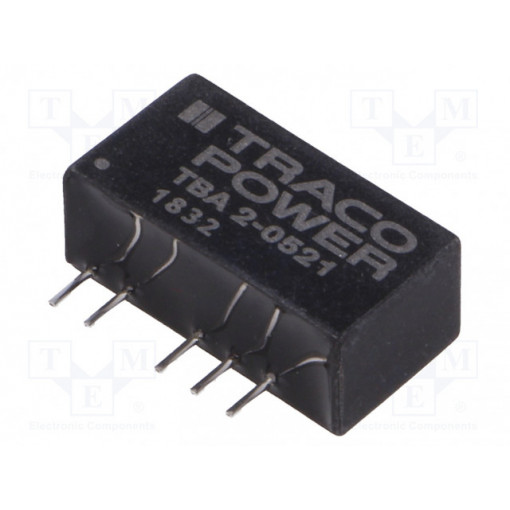 TBA 2-0521; Converter: DC/DC; 2W; Uin: 4.5÷5.5V; Uout: 5VDC; Uout2: -5VDC; SIP7; TRACO POWER