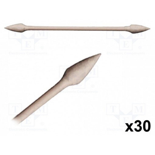 2313-30; Tool: cleaning sticks; L: 79.37mm; 30pcs; Handle material: wood; Techspray