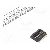 TDA06H0SB1R; Switch: DIP-SWITCH; Poles number: 6; OFF-ON; 0.025A/24VDC; Pos: 2; C&K