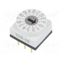 TDR-16; Encoding switch; HEX/BCD; Pos: 16; THT; Rcont max: 80mΩ; 7Ncm; SUNGMUN ELECTRONICS CO., LTD. TDR-16; Encoding switch; HEX/BCD; Pos: 16; THT; Rcont max: 80mΩ; 7Ncm; SUNGMUN ELECTRONICS CO., LTD.