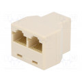 ; Splitter; Cat: 5e; Layout: 8p8c; RJ45 socket,RJ45 socket x2; Y; 
