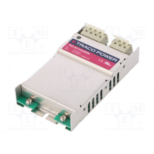 TEQ 20-2422WIR; Converter: DC/DC; 20W; Uin: 9÷36V; Uout: 12VDC; Uout2: -12VDC; 330kHz; TRACO POWER