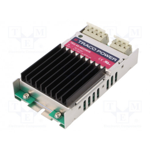 TEQ 40-4822WIR; Converter: DC/DC; 40W; Uin: 18÷75V; Uout: 12VDC; Uout2: -12VDC; OUT: 2; TRACO POWER
