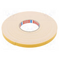 04957-00016-00; Tape: fixing; W: 15mm; L: 25m; Thk: 1.1mm; double-sided; acrylic; 80°C; TESA