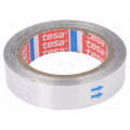 60630-00000-00; Tape: duct; W: 25mm; L: 50m; Thk: 30um; grey; acrylic; aluminium; 3%; TESA
