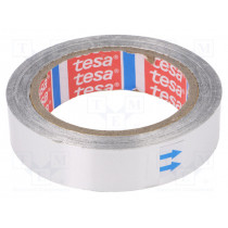 60630-00000-00; Tape: duct; W: 25mm; L: 50m; Thk: 30um; grey; acrylic; aluminium; 3%; TESA 60630-00000-00; Tape: duct; W: 25mm; L: 50m; Thk: 30um; grey; acrylic; aluminium; 3%; TESA