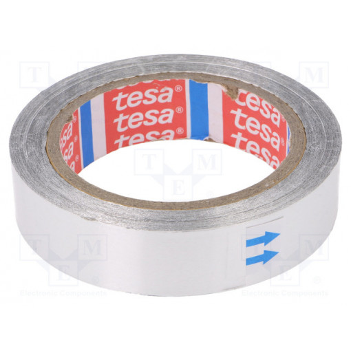 60630-00000-00; Tape: duct; W: 25mm; L: 50m; Thk: 30um; grey; acrylic; aluminium; 3%; TESA 60630-00000-00; Tape: duct; W: 25mm; L: 50m; Thk: 30um; grey; acrylic; aluminium; 3%; TESA