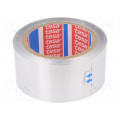 60630-00002-00; Tape: duct; W: 50mm; L: 50m; Thk: 30um; grey; acrylic; aluminium; 3%; TESA