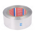 60670-00002-00; Tape: duct; W: 50mm; L: 50m; Thk: 70um; grey; acrylic; aluminium; 3%; TESA