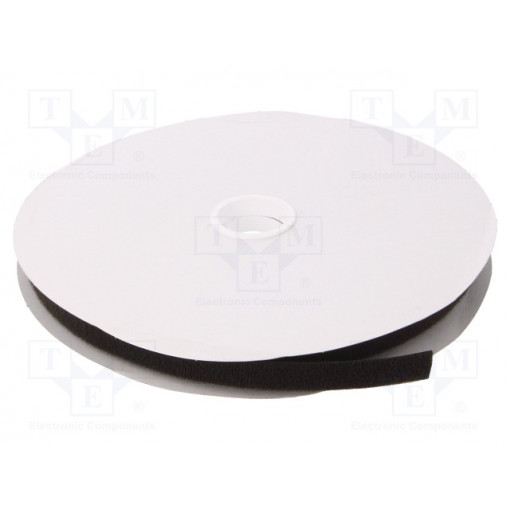 130-00022; Velcro tie; L: 25m; W: 13mm; black; -20÷75°C; HELLERMANNTYTON