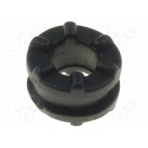 ; Grommet; Ømount.hole: 4.3mm; Panel thick: max.1.5mm; black; H: 4mm; FIX&FASTEN