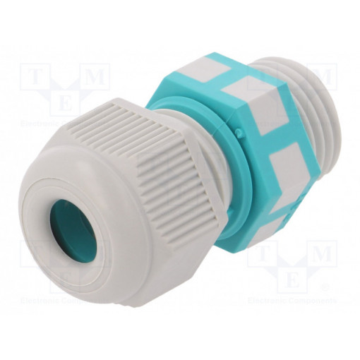 THA.450.A0E; Cable gland; M16; IP68; Mat: polyamide; grey; UL94V-2; TECHNO THA.450.A0E; Cable gland; M16; IP68; Mat: polyamide; grey; UL94V-2; TECHNO