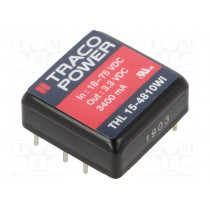 THL 15-4810WI; Converter: DC/DC; 15W; Uin: 18÷75V; 3.3VDC; Iout: 3400mA; 1
