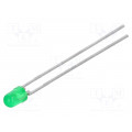 TLHG4400; LED; 3mm; green; 2.5÷13mcd; 30°; Front: convex; Pitch: 2.54mm; VISHAY TLHG4400; LED; 3mm; green; 2.5÷13mcd; 30°; Front: convex; Pitch: 2.54mm; VISHAY