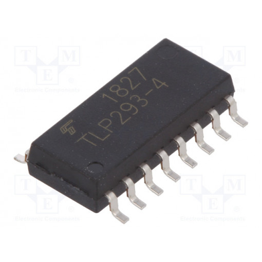 TLP293-4(E(T; Optocoupler; SMD; Channels: 4; Out: transistor; Uinsul: 3.75kV; SO16; TOSHIBA