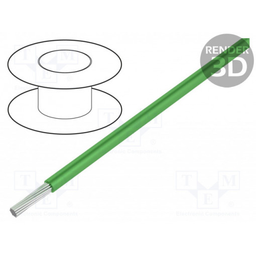 0243 003 26; Wire; TLY; stranded; Cu; 0.35mm2; green; PVC; 150V; 500m; Class: 5; TECHNOKABEL 0243 003 26; Wire; TLY; stranded; Cu; 0.35mm2; green; PVC; 150V; 500m; Class: 5; TECHNOKABEL