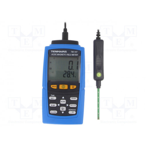 TM-197; Meter: magnetic field; 0÷30000G,0÷3000mT; 40÷500Hz; Events: 200; TENMARS TM-197; Meter: magnetic field; 0÷30000G,0÷3000mT; 40÷500Hz; Events: 200; TENMARS