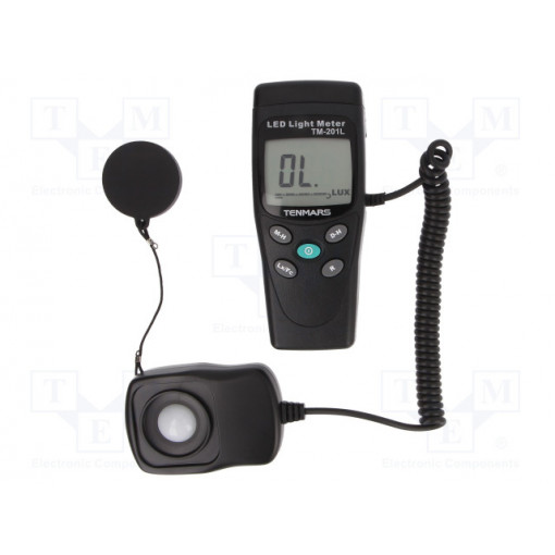 TM-201L; Meter: light meter; LED (2000); 200/2000/20000/200000lx; 3%; 250g; TENMARS