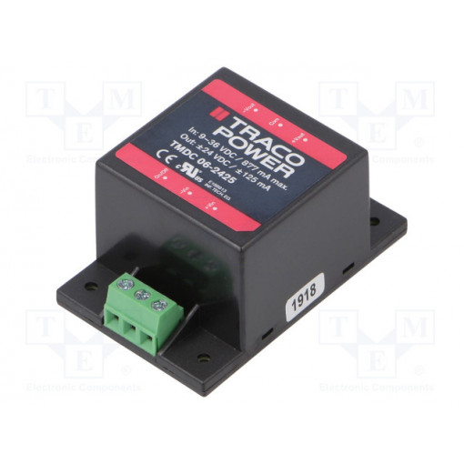 TMDC 06-2425; Converter: DC/DC; 6W; Uin: 9÷36V; Uout: 24VDC; Uout2: -24VDC; 49g; TRACO POWER