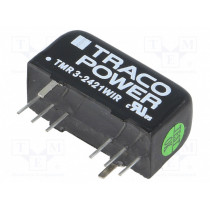 TMR 3-2421WIR; Converter: DC/DC; 3W; Uin: 9÷36V; Uout: 5VDC; Uout2: -5VDC; SIP8; 5.9g; TRACO POWER