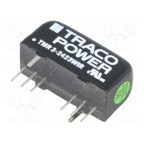 TMR 3-2423WIR; Converter: DC/DC; 3W; Uin: 9÷36V; Uout: 15VDC; Uout2: -15VDC; SIP8; TRACO POWER