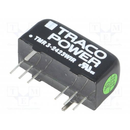 TMR 3-2423WIR; Converter: DC/DC; 3W; Uin: 9÷36V; Uout: 15VDC; Uout2: -15VDC; SIP8; TRACO POWER