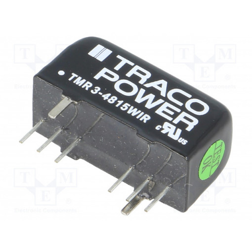 TMR 3-4815WIR; Converter: DC/DC; 3W; Uin: 18÷75V; 24VDC; Iout: 125mA; SIP8; 5.9g; TRACO POWER