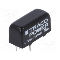 TMR 3-7211WIR; Converter: DC/DC; 3W; Uin: 43÷160V; 5VDC; Iout: 600mA; SIP8; 5.9g; TRACO POWER