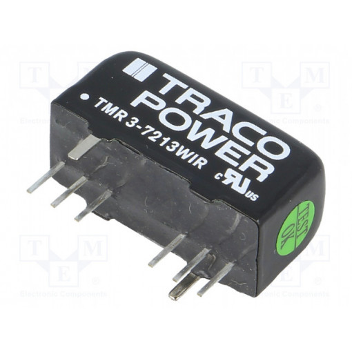 TMR 3-7213WIR; Converter: DC/DC; 3W; Uin: 43÷160V; 15VDC; Iout: 200mA; SIP8; 5.9g; TRACO POWER