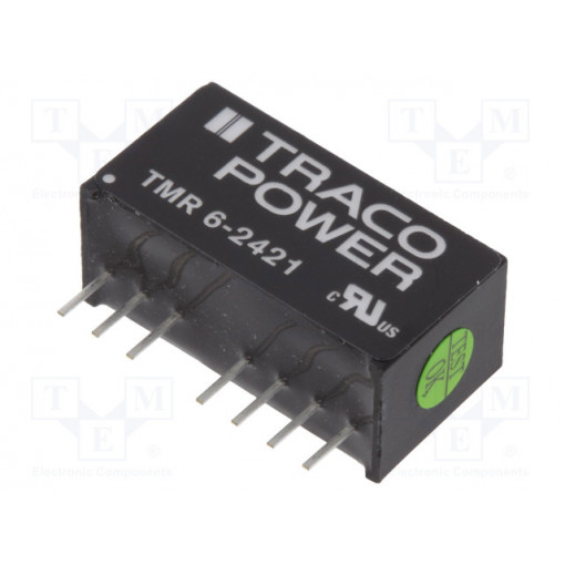 TMR 6-2421; Converter: DC/DC; 6W; Uin: 18÷36V; Uout: 5VDC; Uout2: -5VDC; SIP8; TRACO POWER