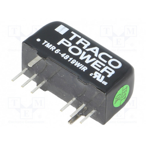 TMR 6-4819WIR; Converter: DC/DC; 6W; Uin: 18÷75V; 9VDC; Iout: 666mA; SIP8; 5.9g; TRACO POWER