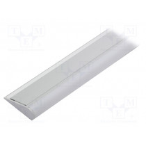 WALLE12 D ANOD 1M SET STANDARD; Profiles for LED modules; white; surface; natural; L: 1m; anodized; TOPMET