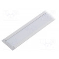 FLAT8 H/U ANOD 1M SET STANDARD; Profiles for LED modules; white; recessed; natural; L: 1m; TOPMET