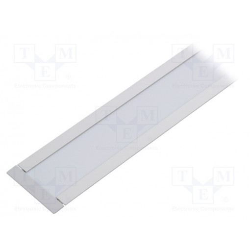 FLAT8 H/U ANOD 1M SET STANDARD; Profiles for LED modules; white; recessed; natural; L: 1m; TOPMET