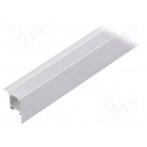FRAME14 C ANOD 1M SET STANDARD; Profiles for LED modules; white; recessed; natural; L: 1m; TOPMET