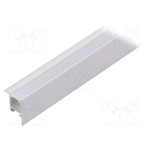 FRAME14 C ANOD 1M SET STANDARD; Profiles for LED modules; white; recessed; natural; L: 1m; TOPMET