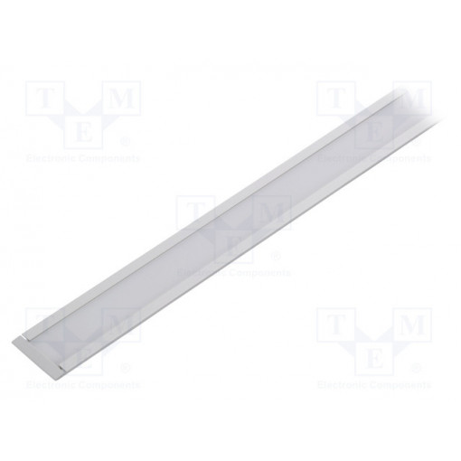 GROOVE14 F/Y ANOD 1M SET STANDARD; Profiles for LED modules; white; recessed; natural; L: 1m; TOPMET
