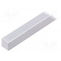 LINEA20 F/Y WH 1M SET STANDARD; Profiles for LED modules; white; surface; white; L: 1m; aluminium; TOPMET
