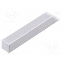 LINEA20 F/Y WH 1M SET STANDARD; Profiles for LED modules; white; surface; white; L: 1m; aluminium; TOPMET