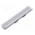 LINEA-IN20 F/U7 ANOD 1M SET STANDARD; Profiles for LED modules; white; recessed; natural; L: 1m; TOPMET