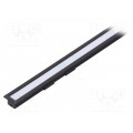 SMART-IN10 A/Z BK 1M SET STANDARD; Profiles for LED modules; white; recessed; black; L: 1m; aluminium; TOPMET