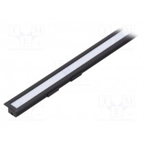 SMART-IN10 A/Z BK 1M SET STANDARD; Profiles for LED modules; white; recessed; black; L: 1m; aluminium; TOPMET